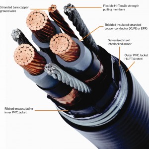 Showing the features of the Hi-Tensile Verlok Veritcal Mineshaft Cable